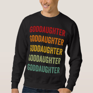 Sweatshirt Godgirl Rainbow Texte Godgirl Coloré