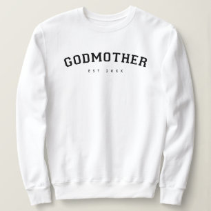 Sweatshirt Godmère établi Varsity Typographie blanche
