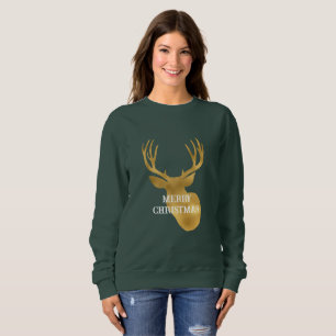 Sweatshirt Gold Deer Christmas