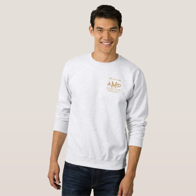 Sweatshirt Gold Monogram Personalized Business (Devant entier)