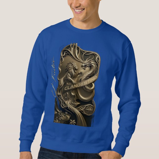 Sweatshirt “Golden Crest – Lion & Dragon Royal Emblem” (Devant)
