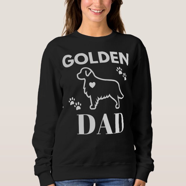 Sweatshirt Golden Dad Vector Golden Retriever (Devant)