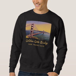 Sweatshirt Golden Gate Bridge San Francisco Peinture Vintage