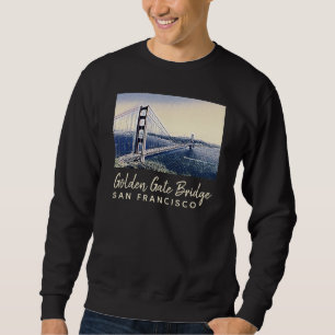 Sweatshirt Golden Gate Bridge San Francisco Watercolor Art
