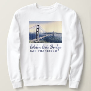 Sweatshirt Golden Gate Bridge San Francisco Watercolor Art