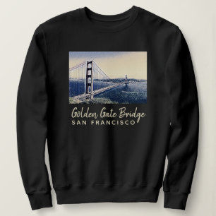 Sweatshirt Golden Gate Bridge San Francisco Watercolor Art
