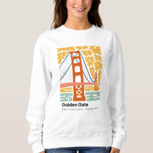 Sweatshirt Golden Gate San Francisco Californie Voyage floral