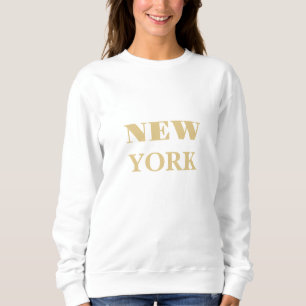 Sweatshirt Golden new york texte classique unique femmes