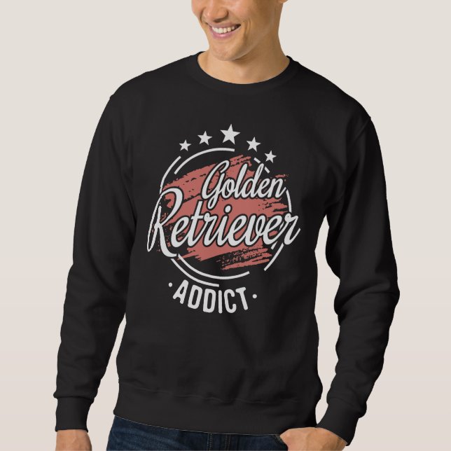 Sweatshirt Golden Retriever Addict Cool Funny Nerdy Comic Gra (Devant)