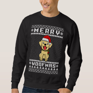 Sweatshirt Golden Retriever Chien Merry Woofmas Noël