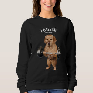 Sweatshirt Golden Retriever Chien Poids Dans Fitness Gym