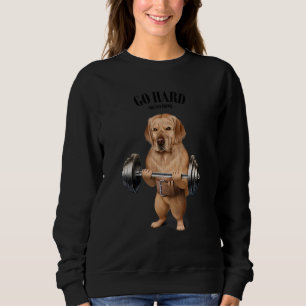 Sweatshirt Golden Retriever Chien Poids Dans Fitness Gym