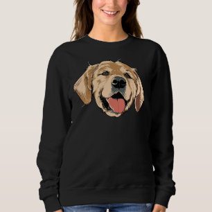 Sweatshirt Golden Retriever Chien tête Graphisme Esprit anima