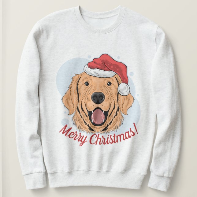 Sweatshirt Golden Retriever de Noël (Design devant)