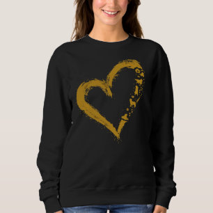 Sweatshirt Golden Retriever Gold Chien forme de coeur
