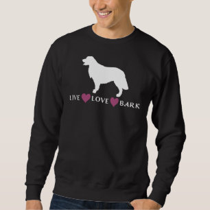 Sweatshirt Golden Retriever Hearts Live Love Bark