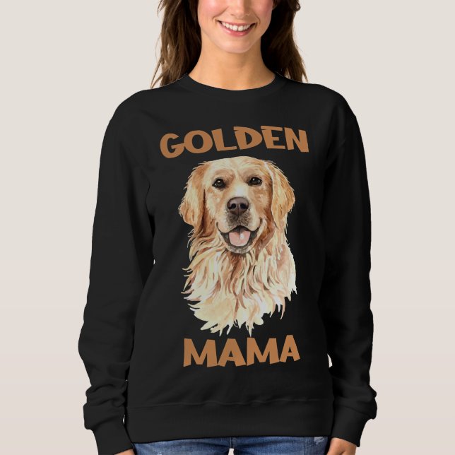 Sweatshirt Golden Retriever Mama Basball ¾ Manche (Devant)