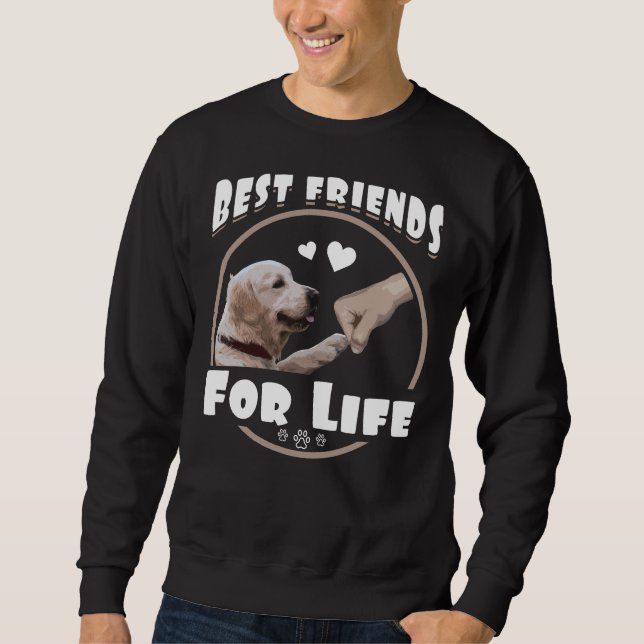 Sweatshirt Golden Retriever Meilleurs amis Funny présente (Devant)