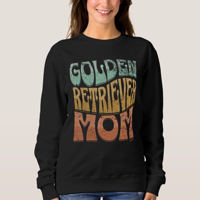 Sweatshirt Golden Retriever Mom Vintage Dog Mom (Devant)