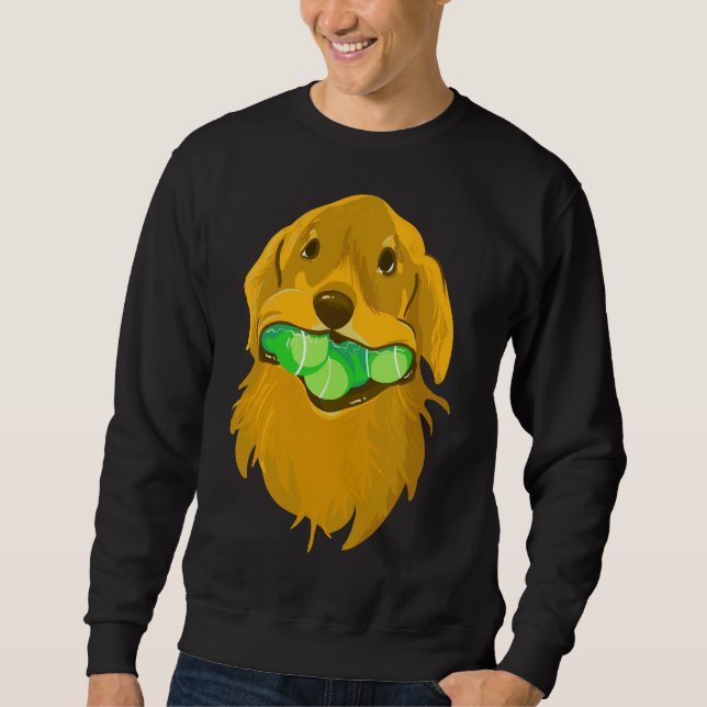 Sweatshirt Golden Retriever With Tennis Balls Active (Devant)