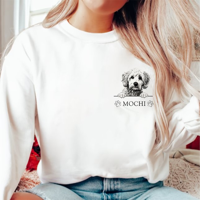 Sweatshirt Goldendoodle Chien Dessin Personnalisé À La Main (Créateur téléchargé)