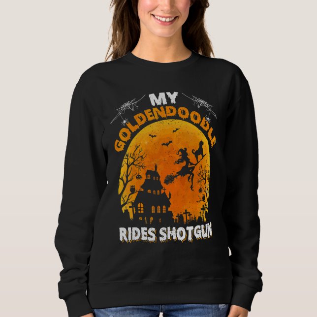 Sweatshirt Goldendoodle monte en première Goldendoodle Chien  (Devant)