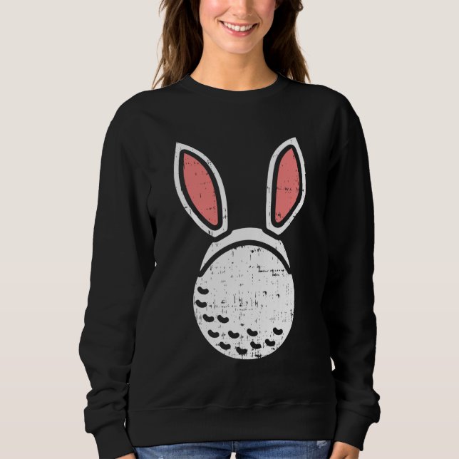 Sweatshirt Golf Ball Bunny Ears Funny Golf de Pâques Golfer G (Devant)