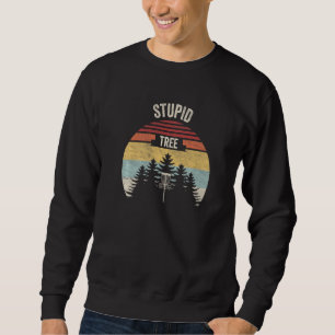 Sweatshirt Golf de disque de l'arbre stupide rétro vintage Fr