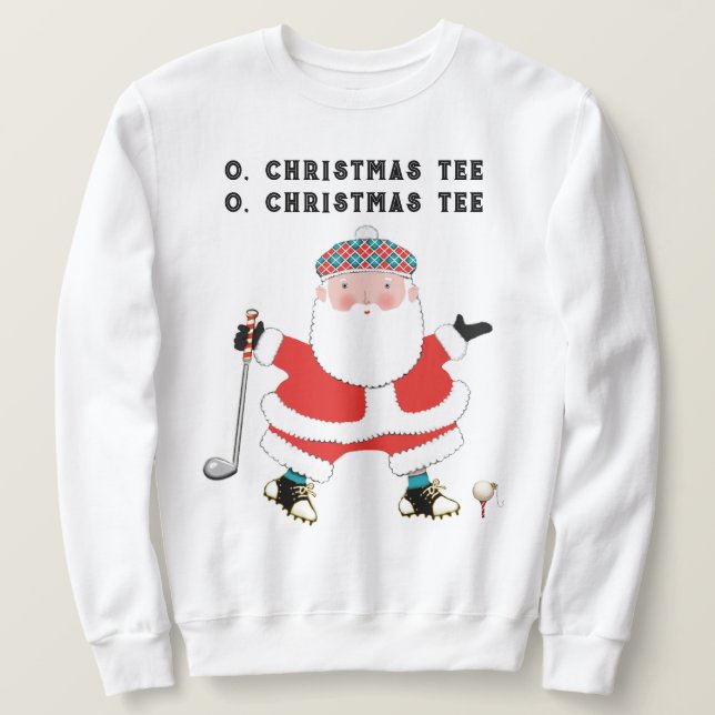 Sweatshirt Golf de Noël drôle de vacances (Design devant)