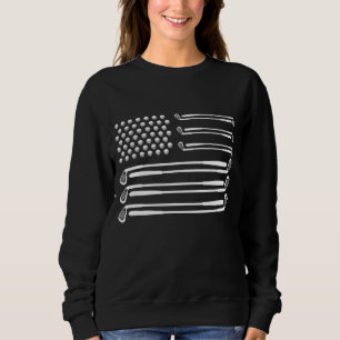Sweatshirt Golf Drapeau Golf Club de balle 4 juillet Pères Da