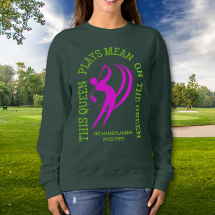Sweatshirt Golf féminin REINE JOUE MÉCHANT SUR LE VERT Person
