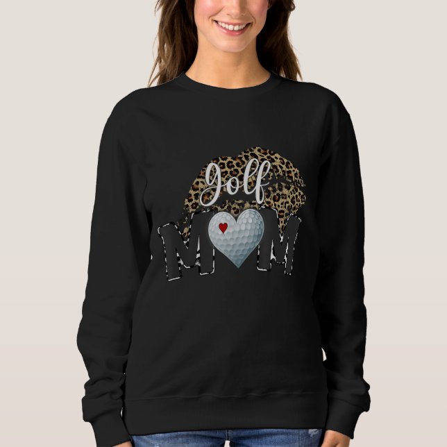 Sweatshirt Golf Maman Empreinte de léopard Lèvres Golf Lecteu (Devant)