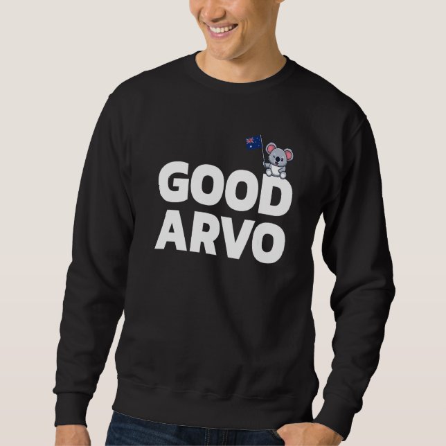 Sweatshirt Good Arvo Australian Slag Australia Flag  Koala (Devant)