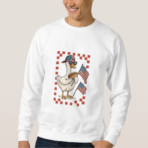 Sweatshirt Goose American USA Flag Memorial Day 4 juillet