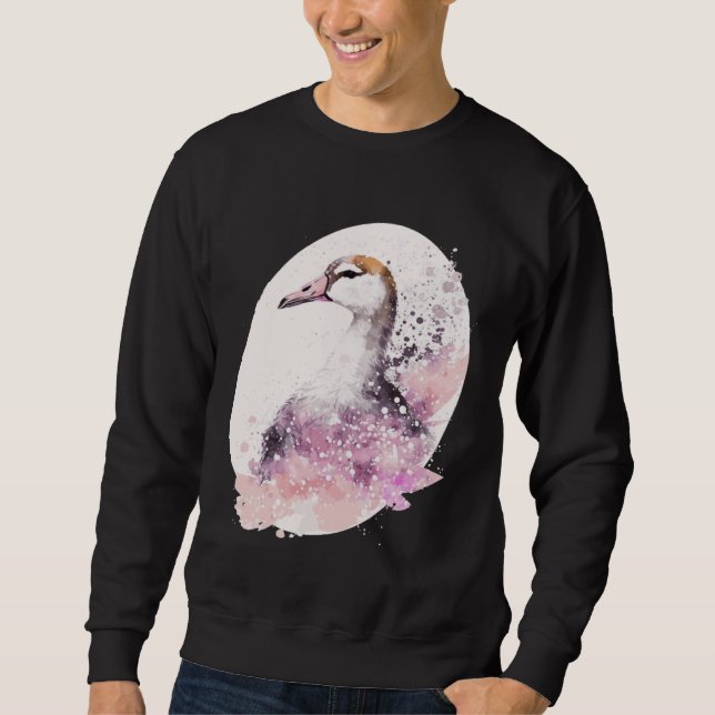 Sweatshirt Goose Cherry Blossom Japanese Sakura Goose (Devant)