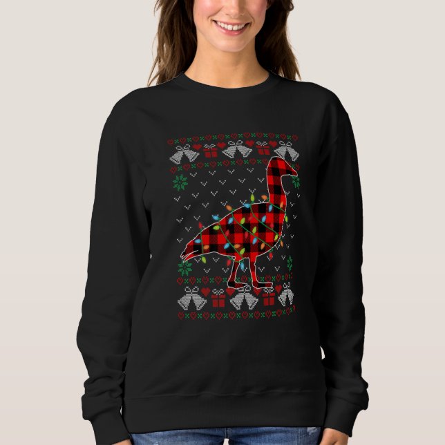 Sweatshirt Goose   Xmas Lights Ugly Christmas Sweater (Devant)