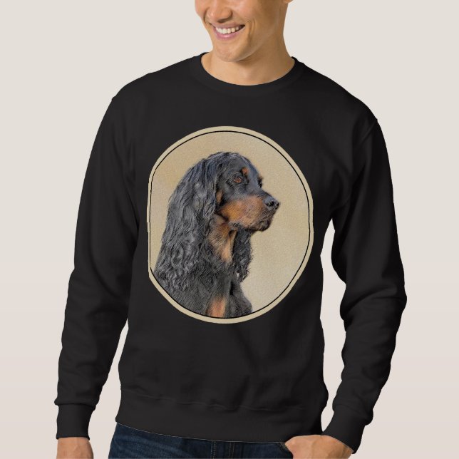 Sweatshirt Gordon Setter Peinture - Joli art original chien (Devant)