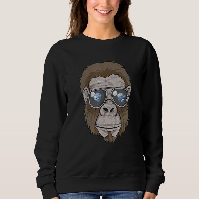 Sweatshirt Gorilla Gang Amc Gme Diamond Mains Ape Mème Supers (Devant)