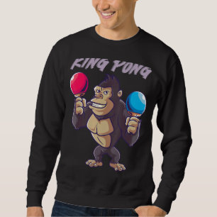 Sweatshirt Gorilla Ping jeu Sport Ping Pong