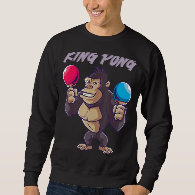 Sweatshirt Gorilla Ping jeu Sport Ping Pong (Devant)