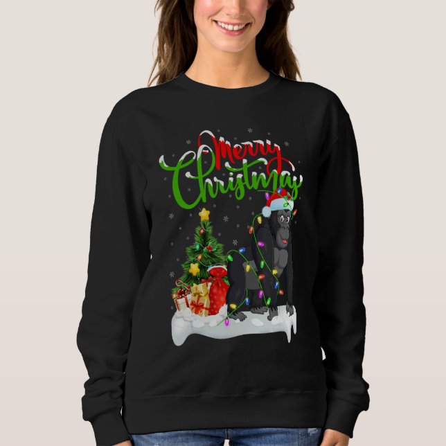 Sweatshirt Gorilla   Xmas Decorations Santa Gorilla Christmas (Devant)