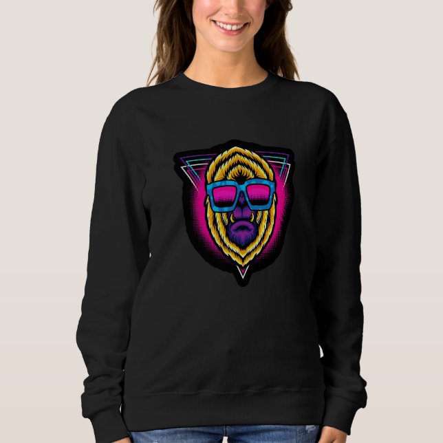 Sweatshirt Gorille Cool Géométrie Sacrée Motifs Fractals Bien (Devant)