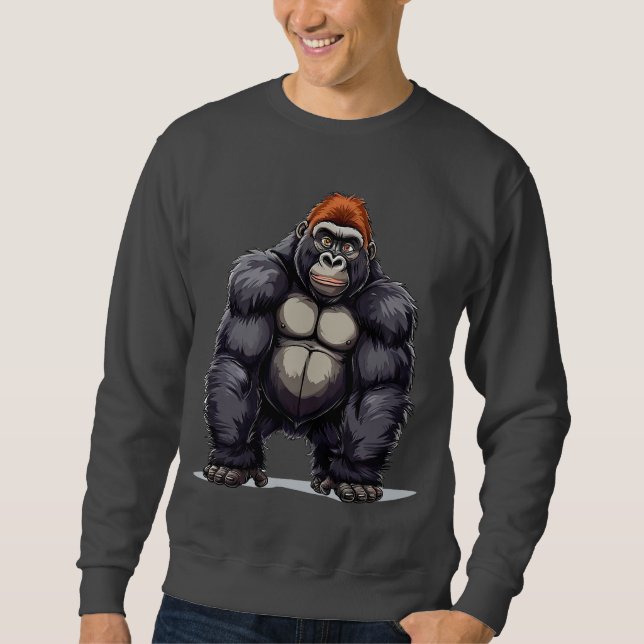 Sweatshirt Gorille de style cartoon (Devant)
