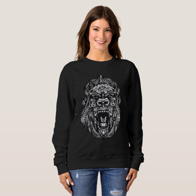 Sweatshirt Gorille tribal (Devant entier)