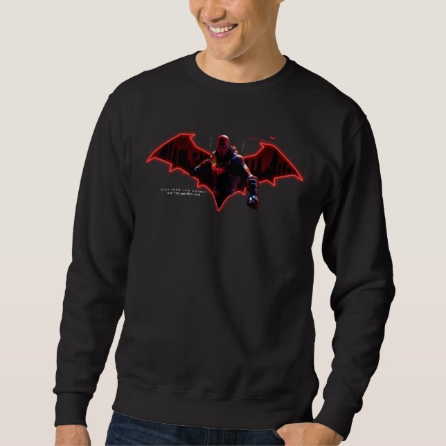 Sweatshirt Gotham Chevaliers Hood rouge dans le logo (Devant)