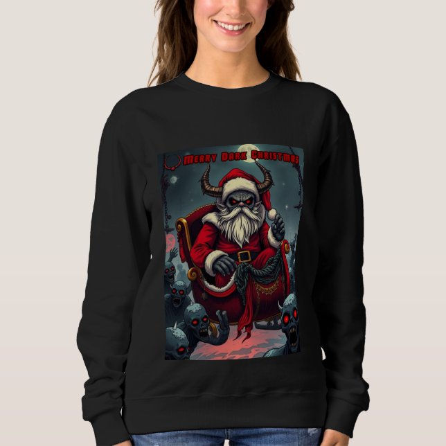 Sweatshirt Gothic Demon Santa Merry Dark Christmas (Devant)