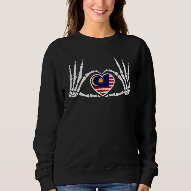 Sweatshirt Gothic Goth Skeleton Malaysia Malaysian Halloween  (Devant)