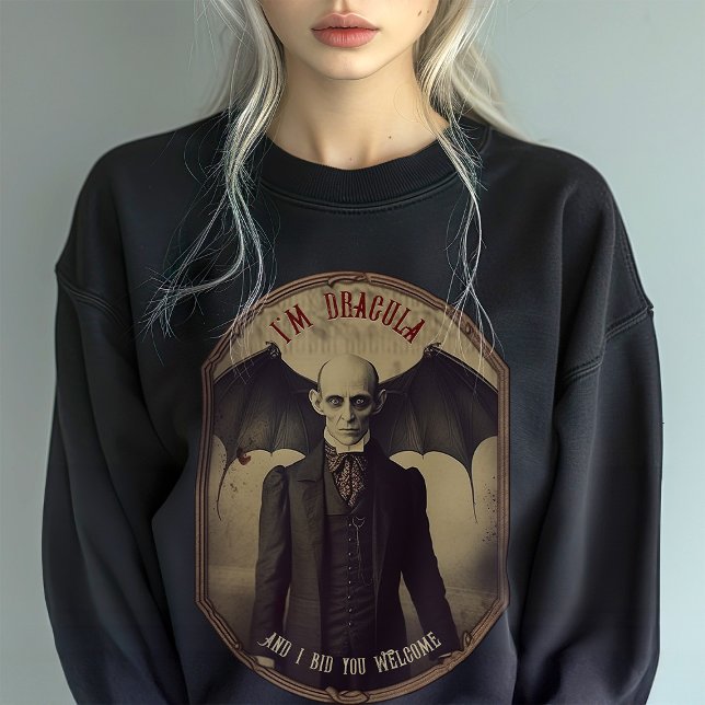 Sweatshirt Gothique Dracula Photo Vintage Macabre Esthétique (Créateur téléchargé)