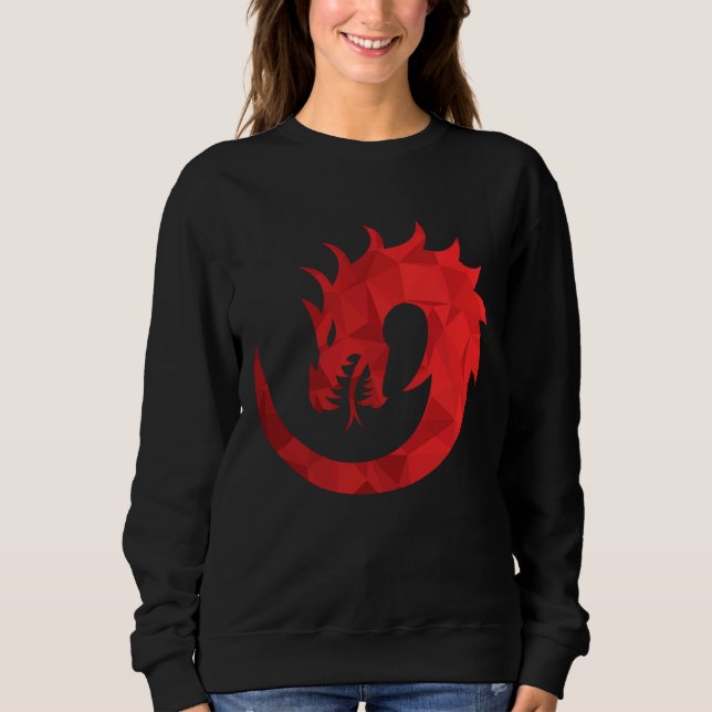 Sweatshirt gothique Red Wyvern Circle - Fantastiqu (Devant)