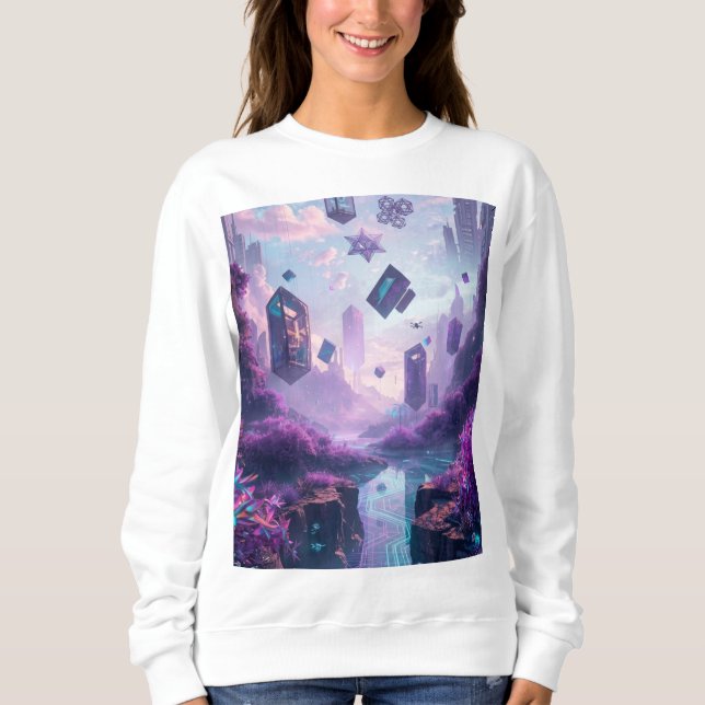 Sweatshirt Gouffre Néon du Collectif Data-River (Devant)